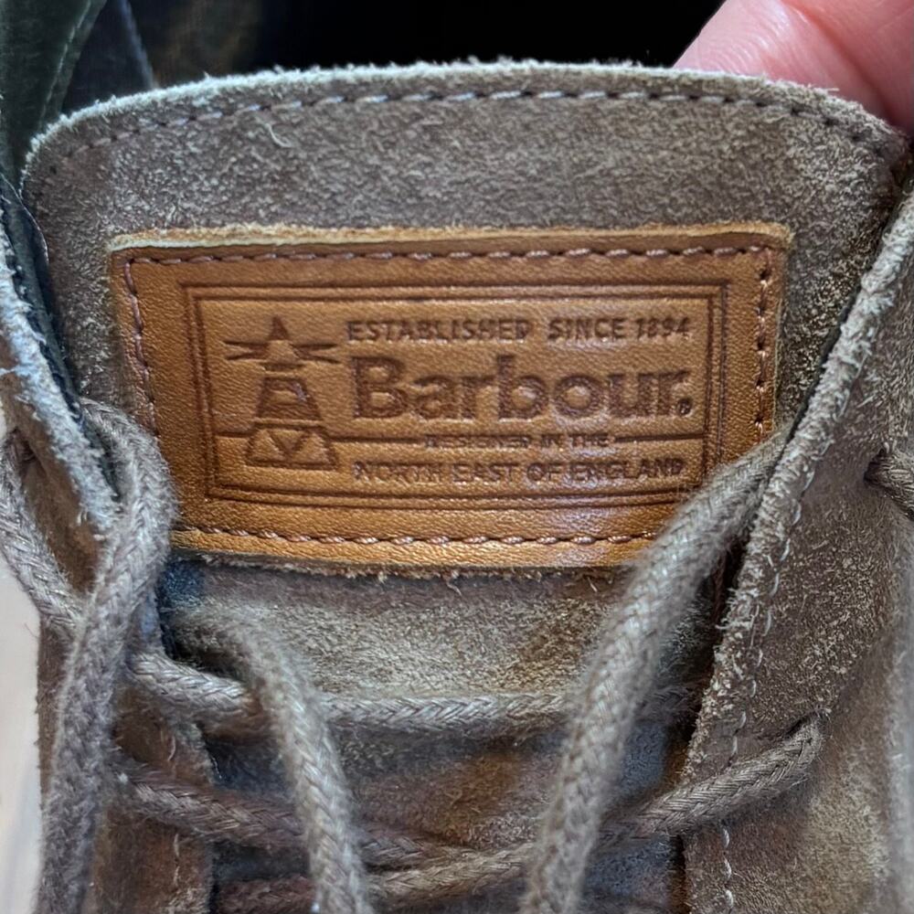 Barbour Mason Chukka Boots Suede Lace Up Beige Men Size US 10 UK 9 - Picture 6 of 10